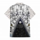 Pink Floyd Hawaiian Shirt – Heart Dark Side Of The Moon Money Lyrics All Over Tie Dye Print Hawaiian Shirt Back - OtherBrick