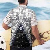 Pink Floyd Hawaiian Shirt – Heart Dark Side Of The Moon Money Lyrics All Over Tie Dye Print Man Back B - OtherBrick