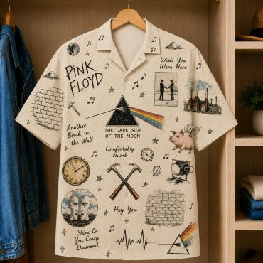 Pink Floyd Hawaiian Shirt – Take Note Legend Icons DSOTM WYWH Hammer Animals