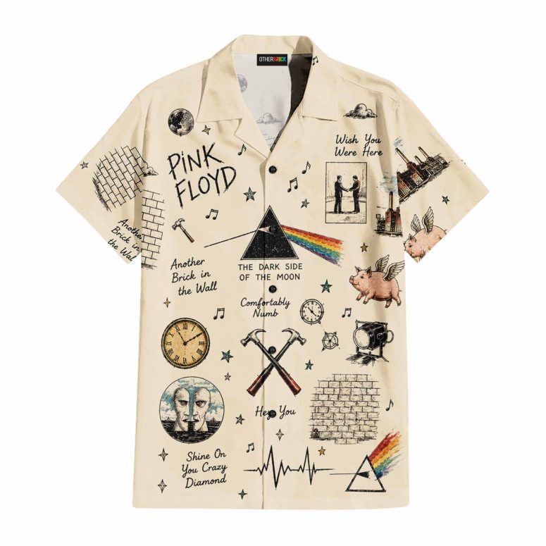 Pink Floyd Hawaiian Shirt – Take Note Legend Icons DSOTM WYWH Hammer Animals