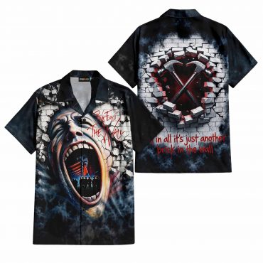 Pink Floyd Hawaiian Shirt - The Wall 47th Anniversary 3D Effects All In All It Just Another Brick In The Wall