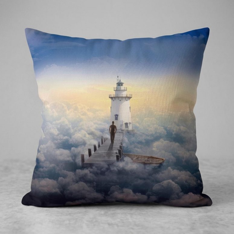 Pink Floyd Pillow Cover - Endless River Lighthouse Pink Floyd Pillow Cover - Endless River Lighthouse