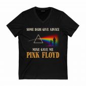 Pink Floyd Shirt Some Dads Give Advice Mine Gave Me Pink Floyd Father S Day Front Vneck Black - OtherBrick