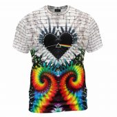Pink Floyd Shirt - Heart Dark Side Of The Moon Money Lyrics All-Over Tie-Dye Print Pink Floyd Shirt - Heart Dark Side Of The Moon Money Lyrics All-Over Tie-Dye Print