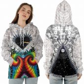Pink Floyd Shirt - Heart Dark Side Of The Moon Money Lyrics All-Over Tie-Dye Print
