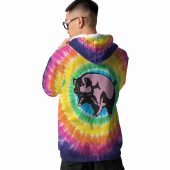 Pink Floyd Shirt - Flying Pig Animals All Over Tie Dye Print Pink Floyd Shirt - Flying Pig Animals All Over Tie Dye Print