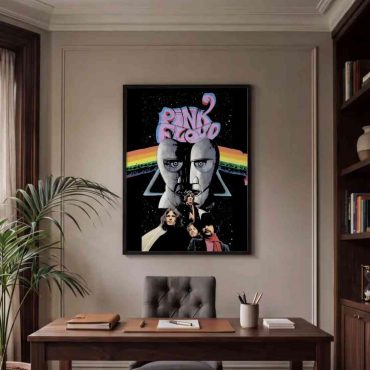 Pink Floyd Canvas - Dark Side Of The Moon x The Division Bell Vintage