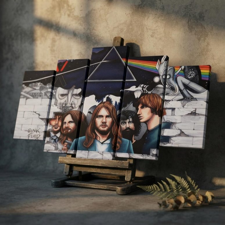 Pink Floyd Canvas - Pink Floyd Member and Album WYWH DSOTM