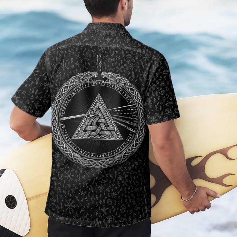 Pink Floyd Hawaiian - Viking Valknut Dark Side Of The Moon