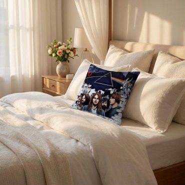 Pink Floyd Pillow Cover - Pink Floyd Member and Album WYWH DSOTM