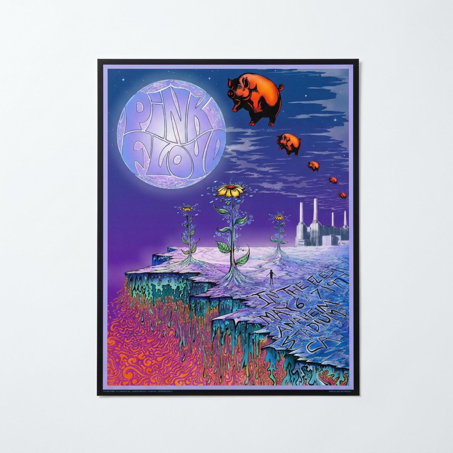Pink Floyd Poster - In The Flesh Tour 1977 Anaheim Stadium LA CA Pink Floyd Poster - In The Flesh Tour 1977 Anaheim Stadium LA CA