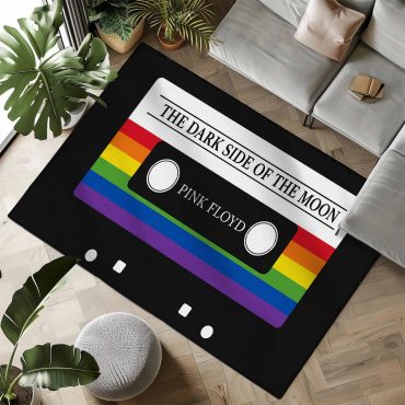 Pink Floyd Rug - The Dark Side Of The Moon Retro Cassette
