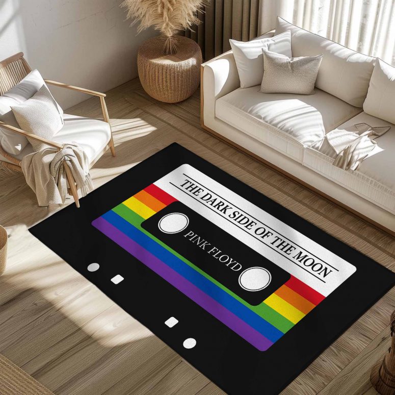Pink Floyd Rug - The Dark Side Of The Moon Retro Cassette Pink Floyd Rug - The Dark Side Of The Moon Retro Cassette