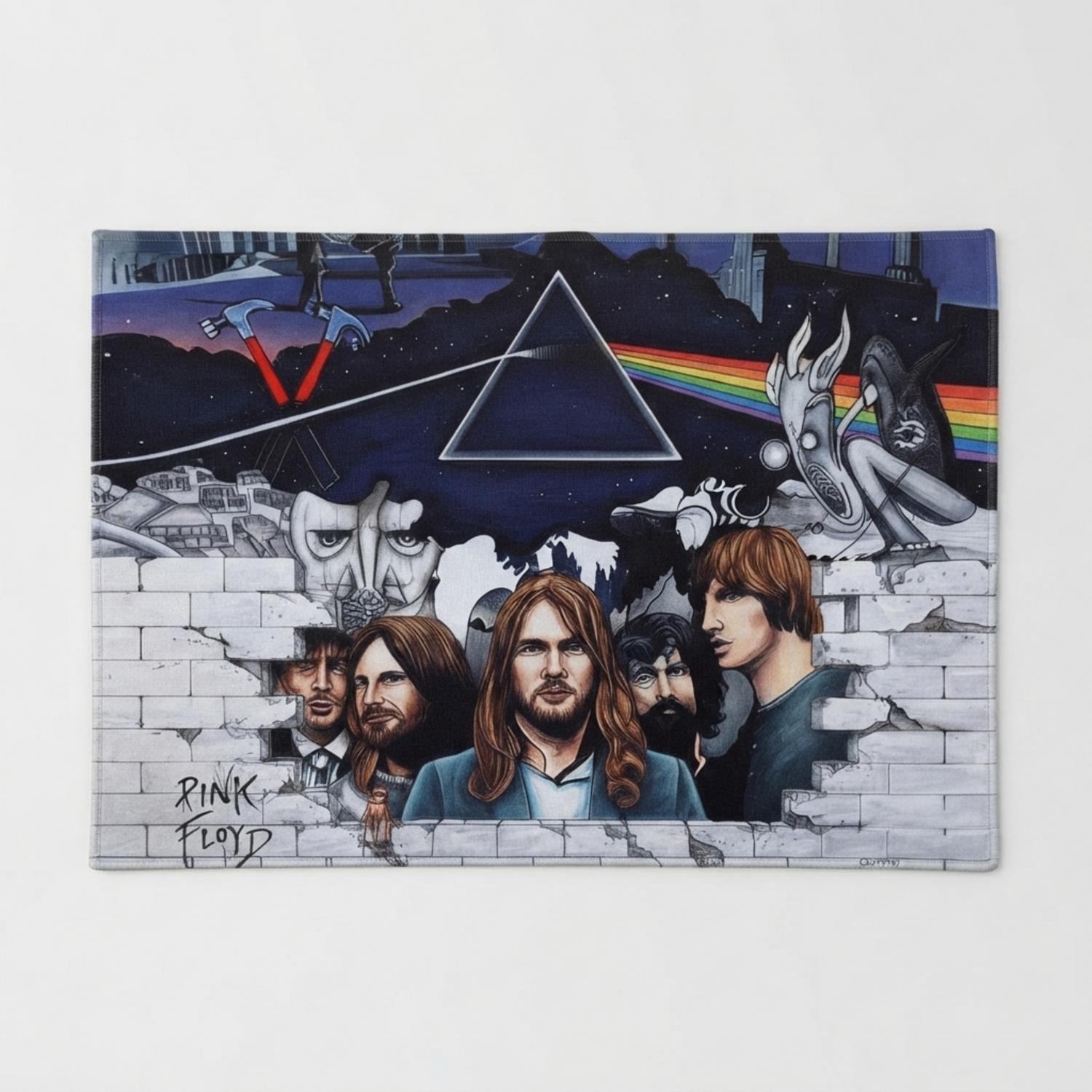 Pink Floyd Rug - Pink Floyd Member and Album WYWH DSOTM Pink Floyd Rug - Pink Floyd Member and Album WYWH DSOTM