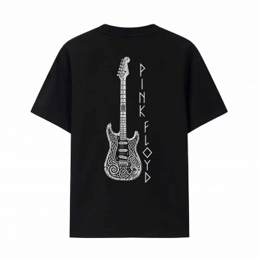 Pink Floyd Print Back Shirt - Viking 1969 Fender Stratocaster Electric Guitar