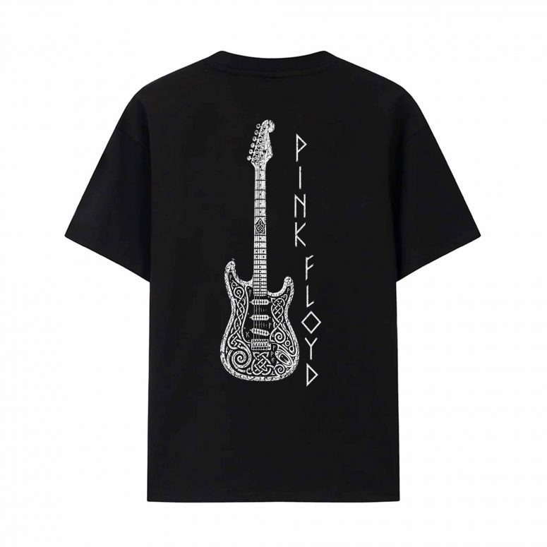Pink Floyd Print Back Shirt - Viking 1969 Fender Stratocaster Electric Guitar Pink Floyd Print Back Shirt - Viking 1969 Fender Stratocaster Electric Guitar
