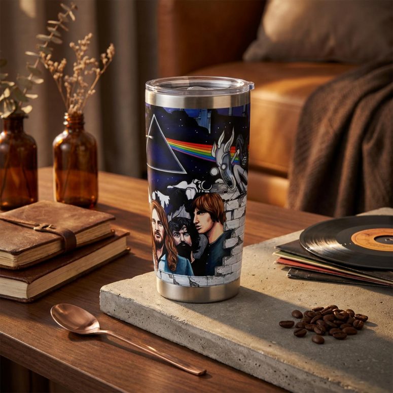 Pink Floyd Tumbler - Pink Floyd Member and Album WYWH DSOTM Pink Floyd Tumbler - Pink Floyd Member and Album WYWH DSOTM