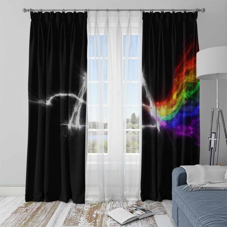 Pink Floyd Window Curtain - The Dark Side Of The Moon Electric Smoke