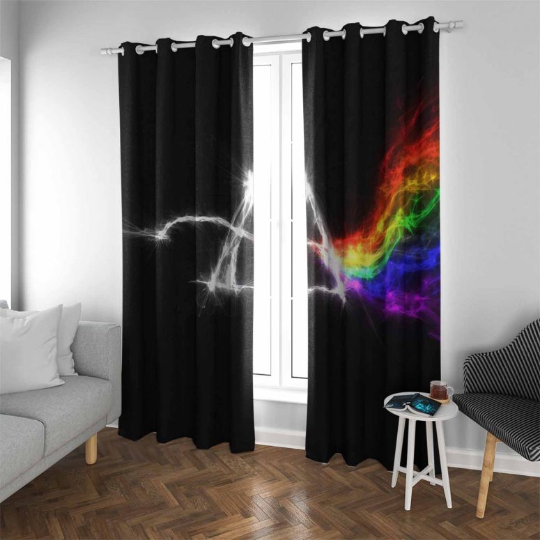 Pink Floyd Window Curtain - The Dark Side Of The Moon Electric Smoke