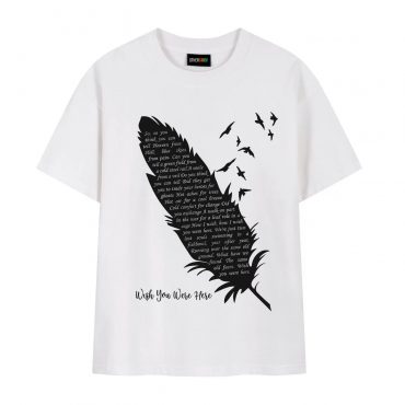 Pink Floyd Shirt - Wish You Were Here Lyrics Black Feather