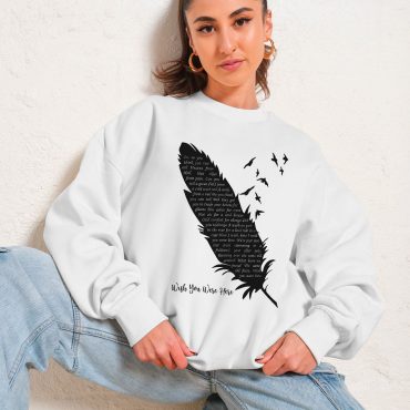 Pink Floyd Shirt - Wish You Were Here Lyrics Black Feather