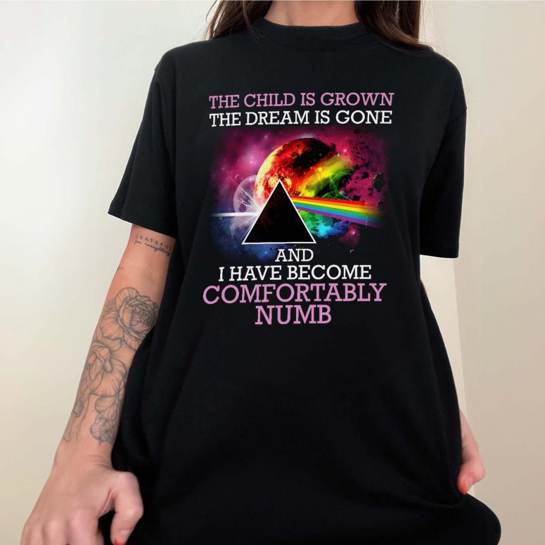 Pink Floyd Shirt - Comfortably Numb The Child Is Grown The Dream Is Gone