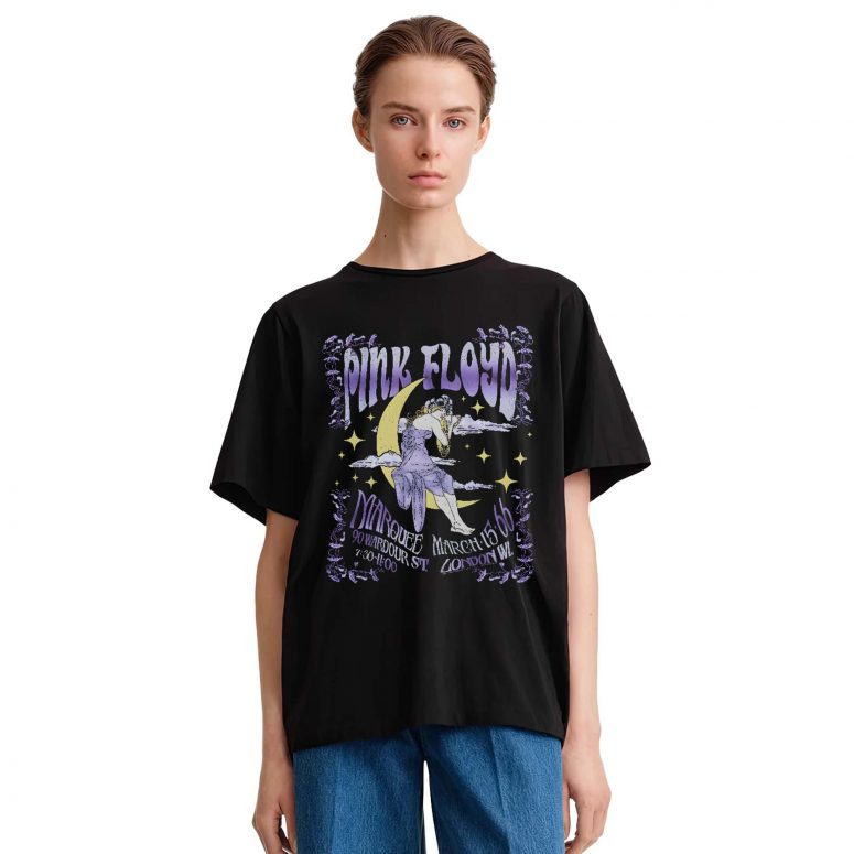 Pink Floyd Shirt - Moon Girl Marquee March 15 66 London Pink Floyd Shirt - Moon Girl Marquee March 15 66 London