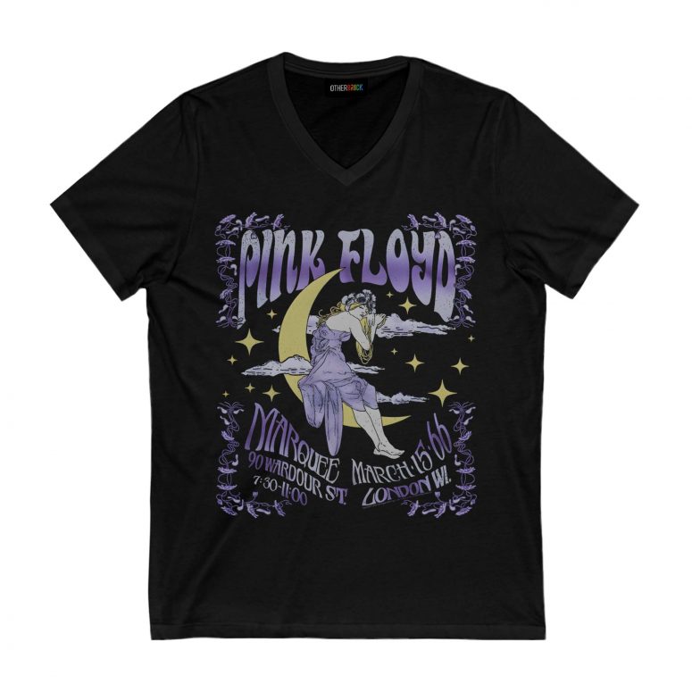 Pink Floyd Shirt - Moon Girl Marquee March 15 66 London Pink Floyd Shirt - Moon Girl Marquee March 15 66 London