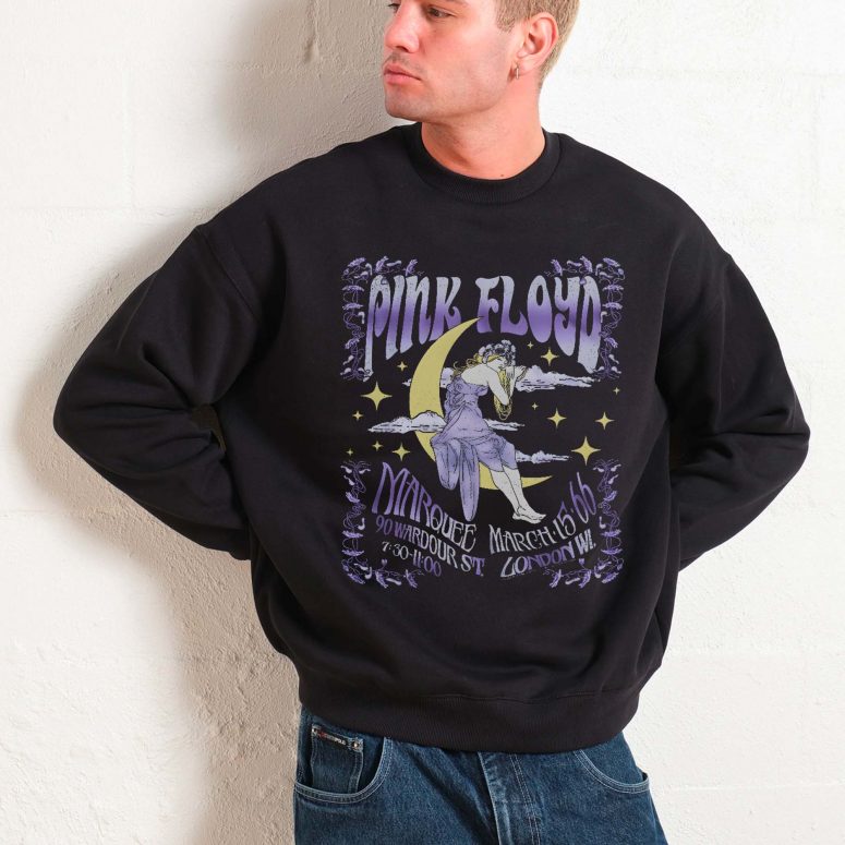 Pink Floyd Shirt - Moon Girl Marquee March 15 66 London Pink Floyd Shirt - Moon Girl Marquee March 15 66 London