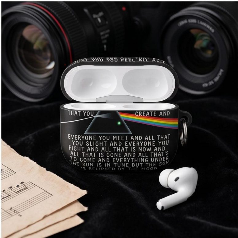Pink Floyd Airpods Case - All that you touch and all that you see Eclipse Lyrics