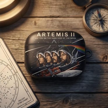 Pink Floyd Airpods Case - Artemis II See You On The Dark Side Of The Moon