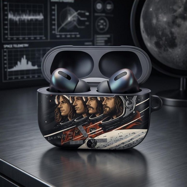 Pink Floyd Airpods Case - Artemis II See You On The Dark Side Of The Moon
