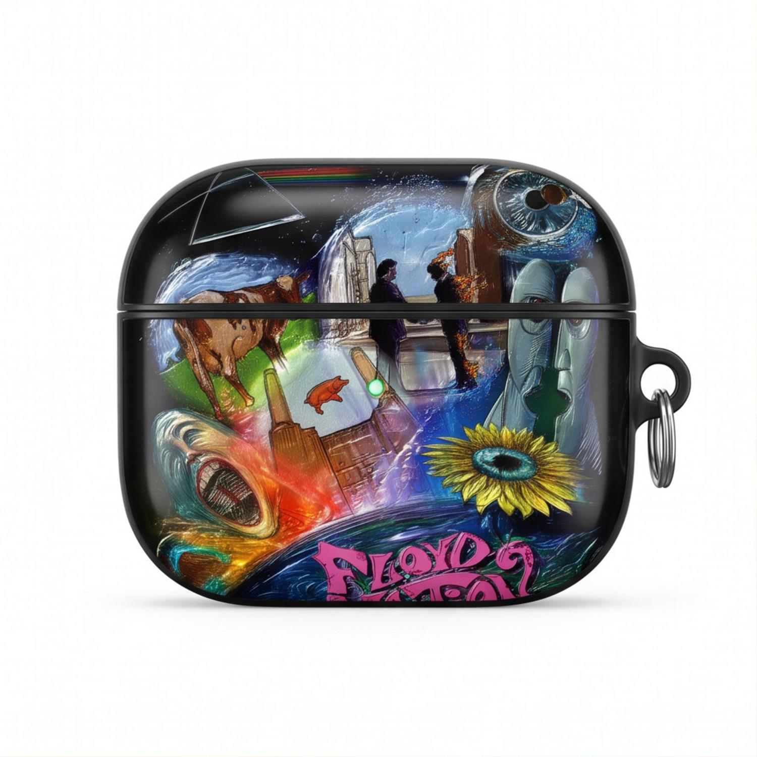 Pink Floyd Airpods Case - DSOTM WYWH Animals Album Collage oil painting Pink Floyd Airpods Case - DSOTM WYWH Animals Album Collage oil painting
