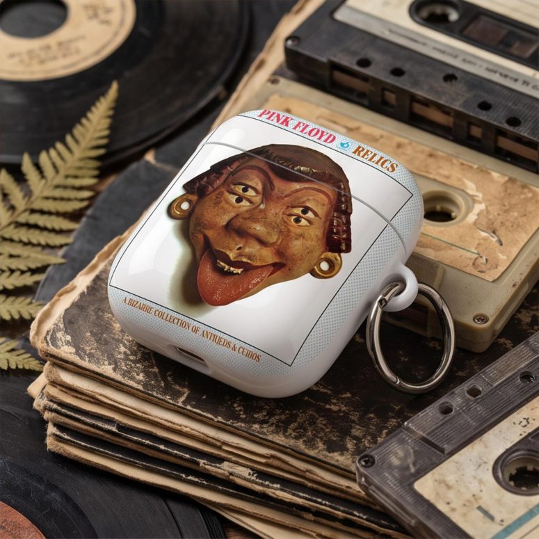 Pink Floyd Airpods Case - Pink Floyd A Bizarre Collection The Relics Mask 1971 Pink Floyd Airpods Case - Pink Floyd A Bizarre Collection The Relics Mask 1971