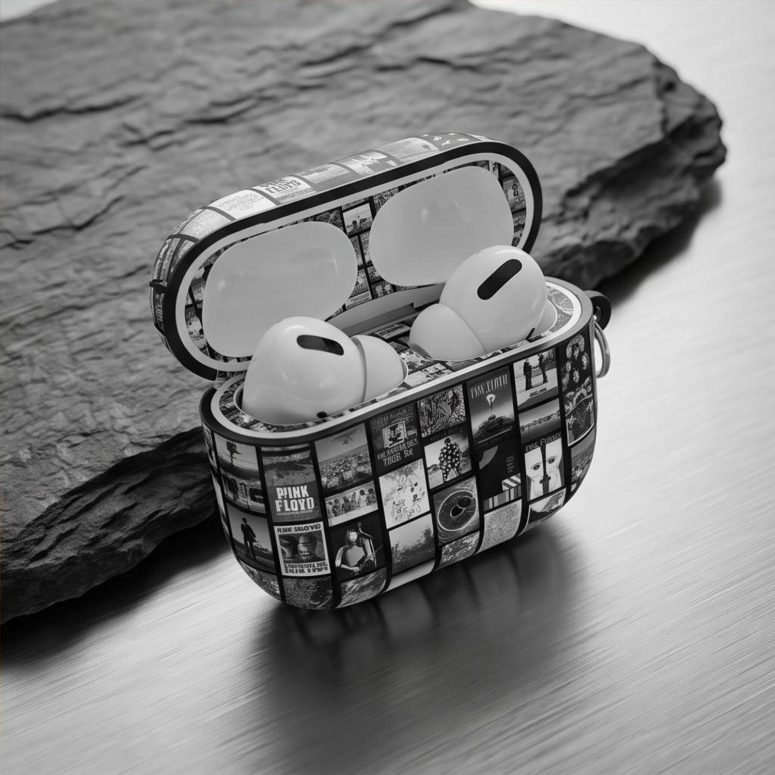 Pink Floyd Airpods Case - Pink Floyd Artwork Poster Collage Black White Pink Floyd Airpods Case - Pink Floyd Artwork Poster Collage Black White
