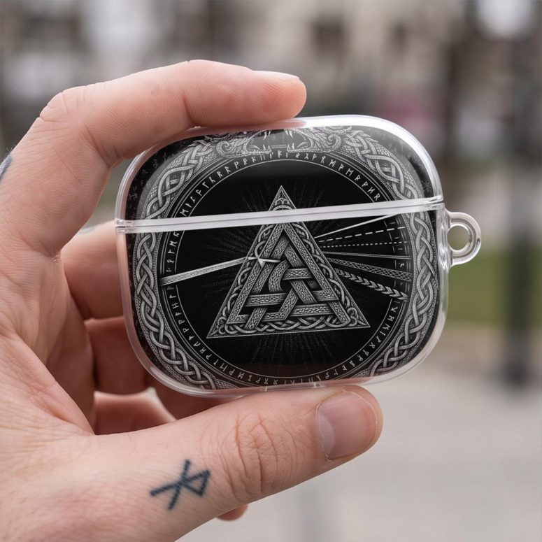 Pink Floyd Airpods Case - Viking Valknut Dark Side Of The Moon Pink Floyd Airpods Case - Viking Valknut Dark Side Of The Moon