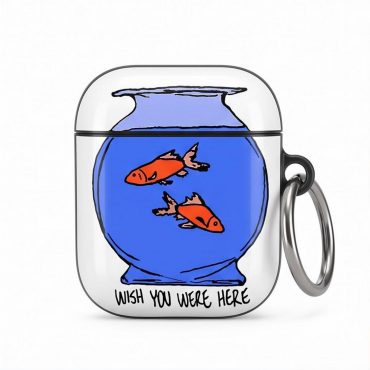 Pink Floyd Airpods Case - Wish You Were Here lost souls in Fish Bowl Doodle Art