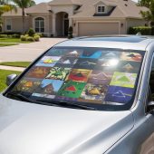Pink Floyd Auto Sun Shade - Album Dark Side Of The Moon Collage