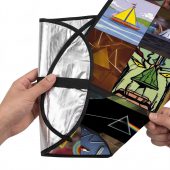 Pink Floyd Auto Sun Shade - Album Dark Side Of The Moon Collage