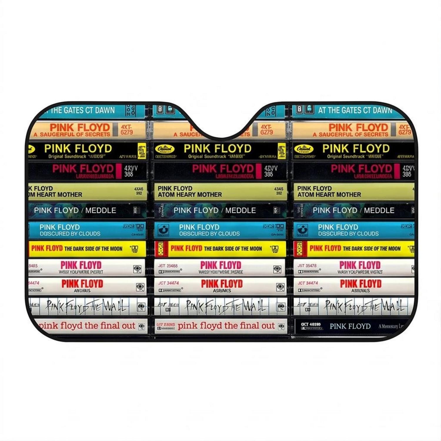 Pink Floyd Auto Sun Shade - Albums Cassette Retro Collection Pink Floyd Auto Sun Shade - Albums Cassette Retro Collection
