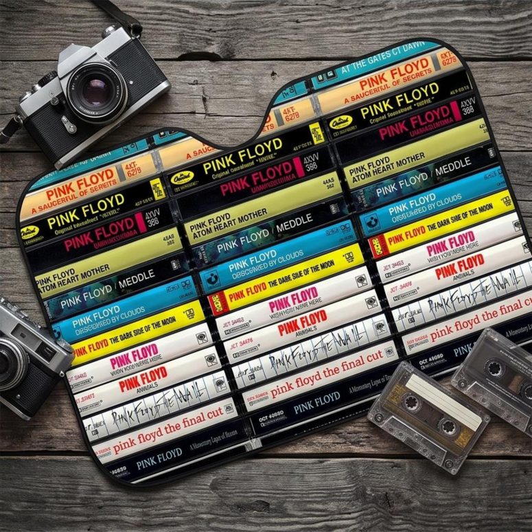 Pink Floyd Auto Sun Shade - Albums Cassette Retro Collection Pink Floyd Auto Sun Shade - Albums Cassette Retro Collection