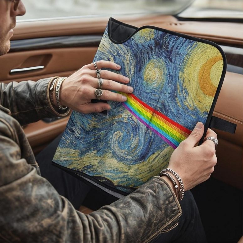 Pink Floyd Auto Sun Shade - Collage Albums