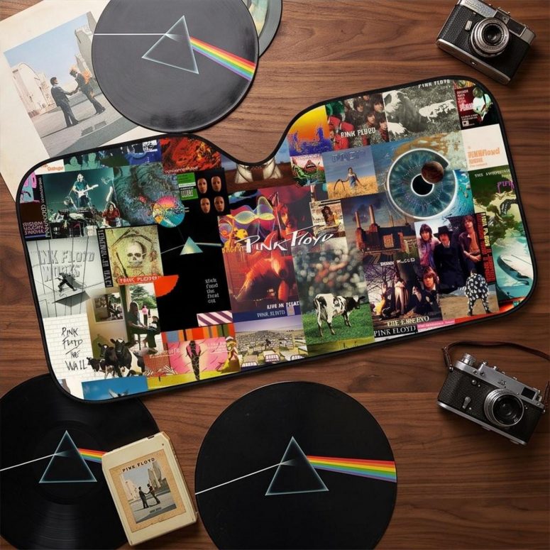 Pink Floyd Auto Sun Shade - Collage Albums