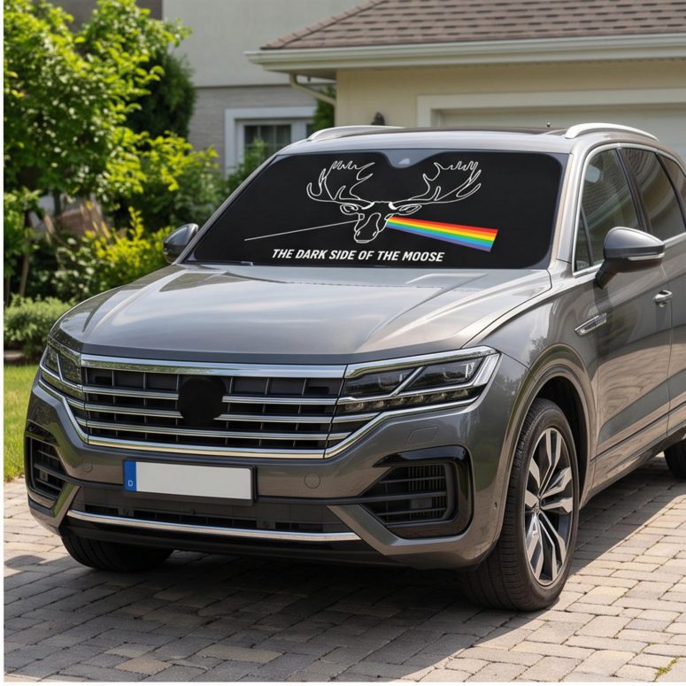 Pink Floyd Auto Sun Shade - Dark Side Of The Moose Pink Floyd Auto Sun Shade - Dark Side Of The Moose
