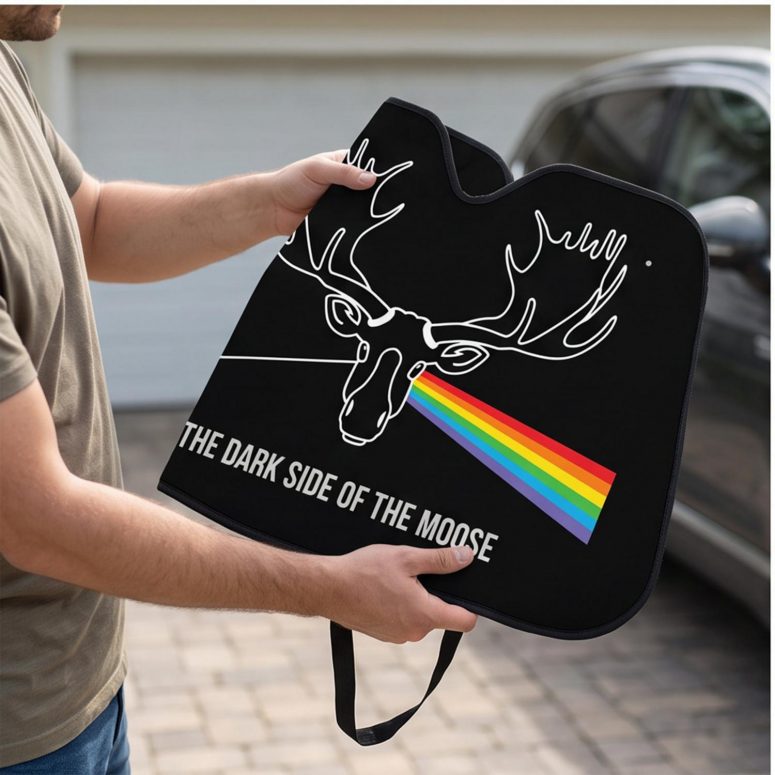 Pink Floyd Auto Sun Shade - Dark Side Of The Moose Pink Floyd Auto Sun Shade - Dark Side Of The Moose