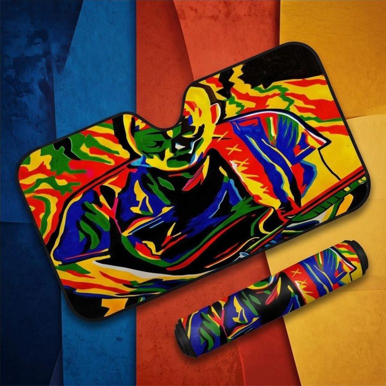 Pink Floyd Auto Sun Shade - David Gilmour Legend Abstract Art