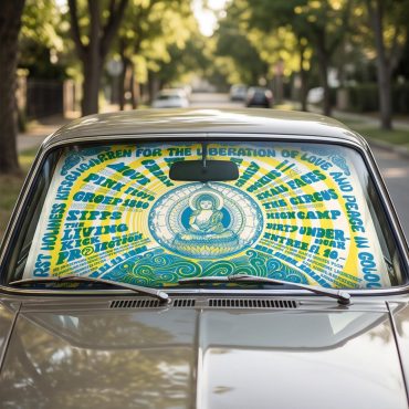 Pink Floyd Auto Sun Shade - Den Haag Netherlands 1968 Concert