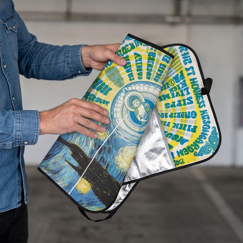 Pink Floyd Auto Sun Shade - Den Haag Netherlands 1968 Concert