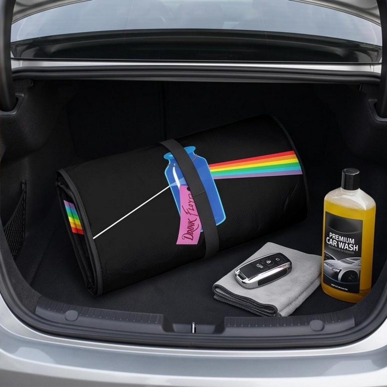 Pink Floyd Auto Sun Shade - Drink Floyd Alice in Wonderland Meets TDSOTM Pink Floyd Auto Sun Shade - Drink Floyd Alice in Wonderland Meets TDSOTM