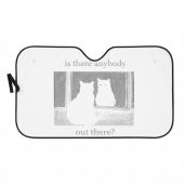 Pink Floyd Auto Sun Shade - Is There Any Body Out There Funny Witchy Cat